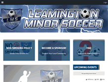 Tablet Screenshot of leamingtonminorsoccer.com